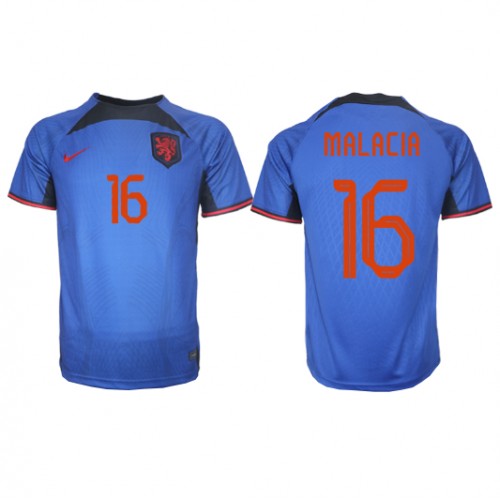 Netherlands Tyrell Malacia #16 Replica Away Shirt World Cup 2022 Short Sleeve